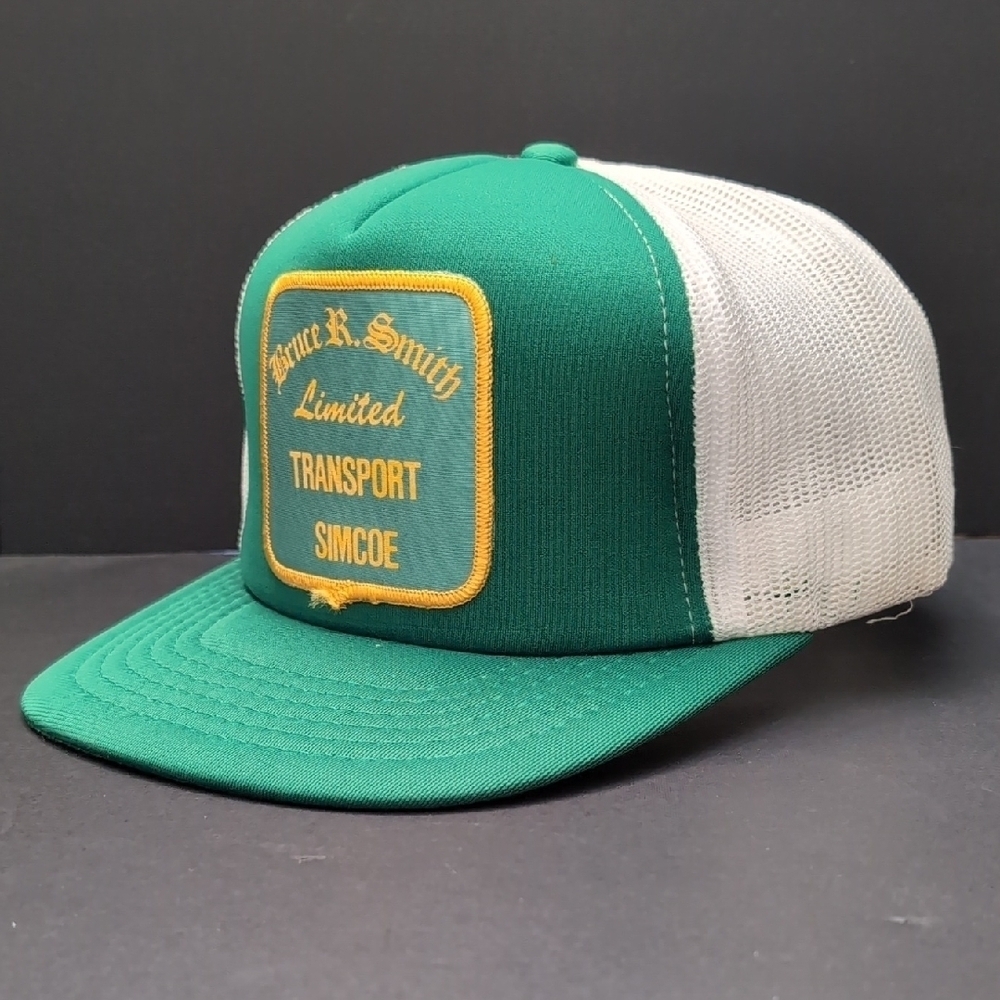 Vintage Bruce R.Smith Limited Transport Simcoe Green/White Trucker Hat.